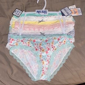 NWT Paris Blues 5pair Microfiber Hipster Panties